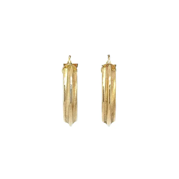 Gold Round Earrings