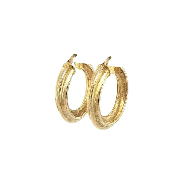 Gold Round Earrings