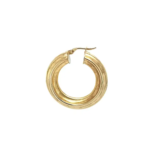 Gold Round Earrings