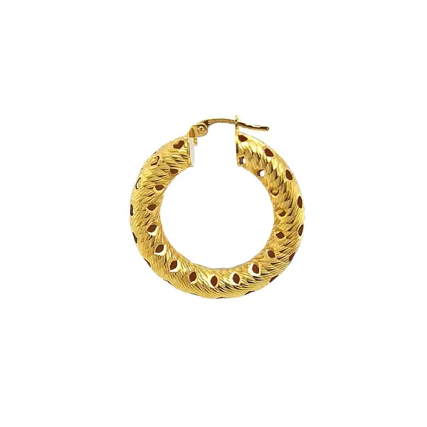 Gold Round Earrings