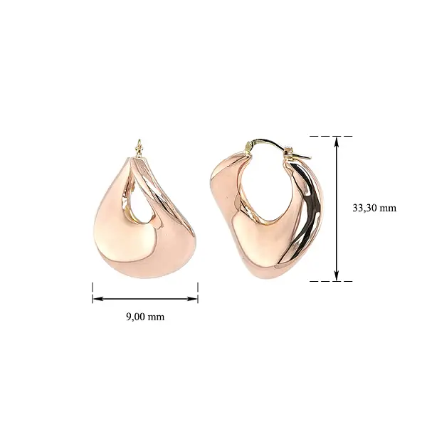 Earrings made of Pink Gold