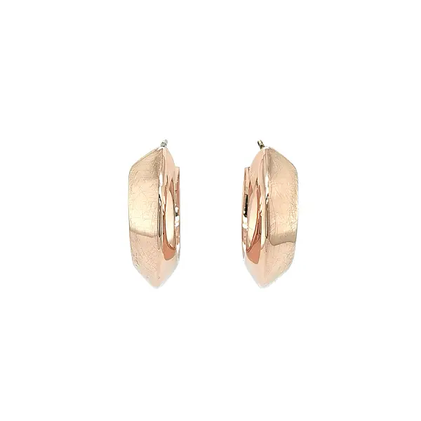 Round Earrings made of Pink Gold