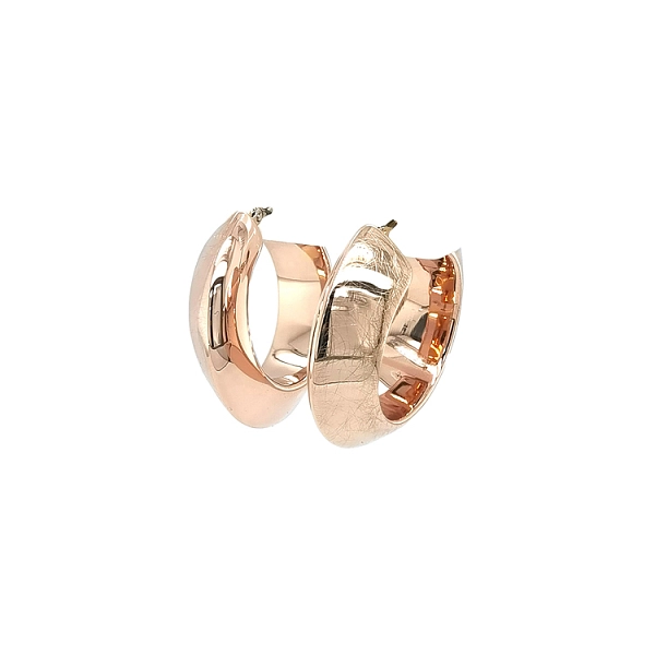 Round Earrings made of Pink Gold