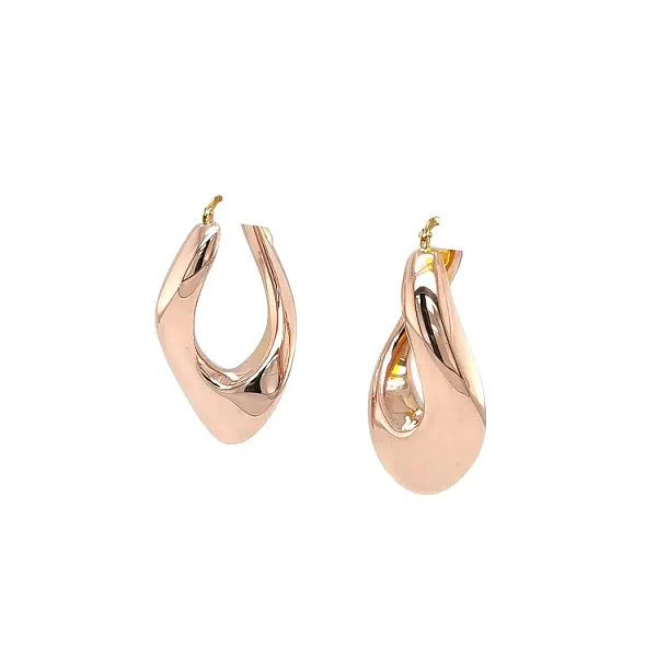 Round Earrings made of Pink Gold