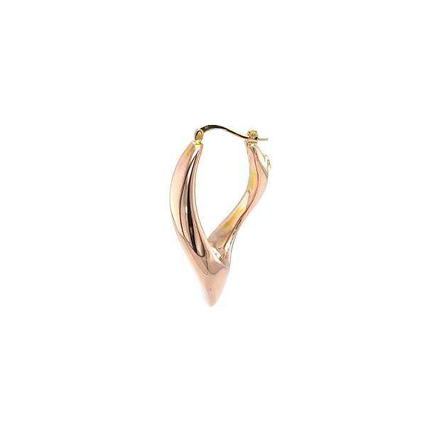 Round Earrings made of Pink Gold
