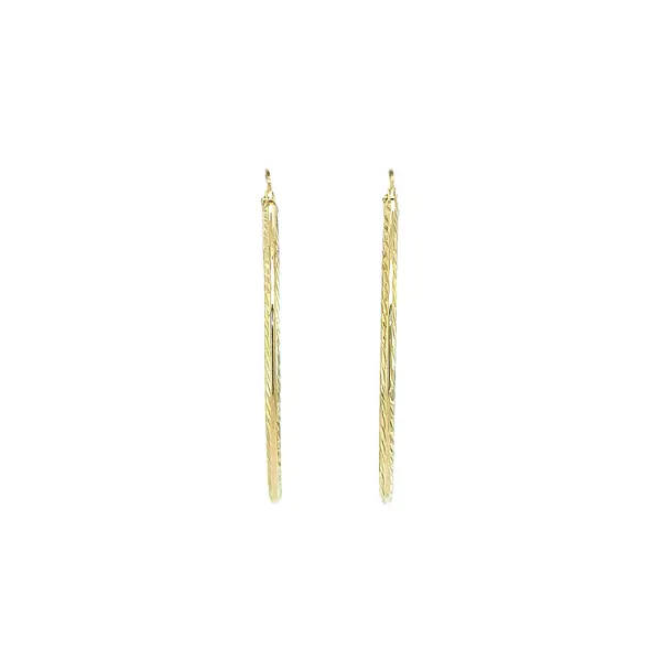 Gold Round Earrings