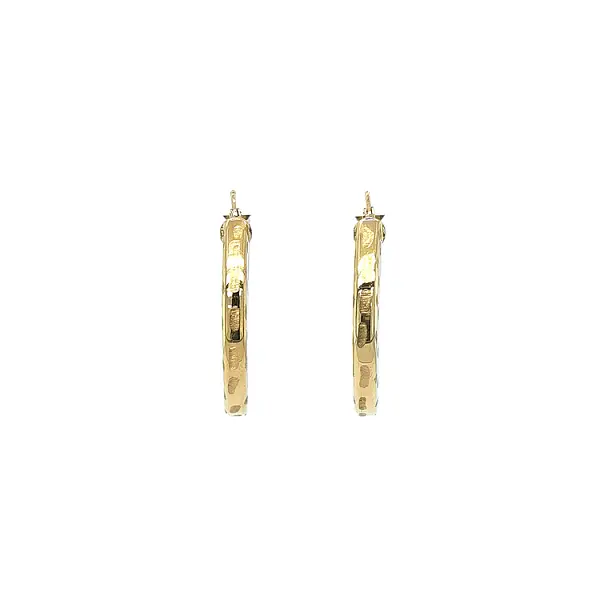 Gold Round Earrings