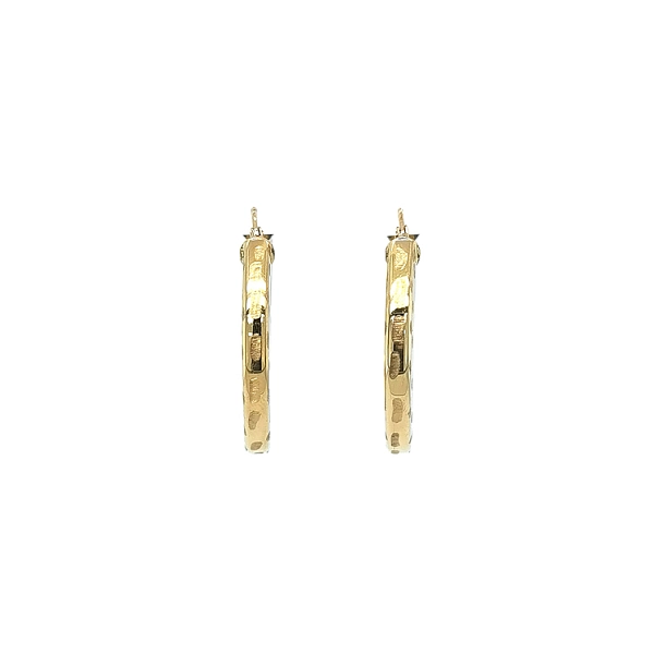 Gold Round Earrings