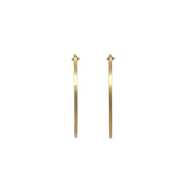 Gold Round Earrings
