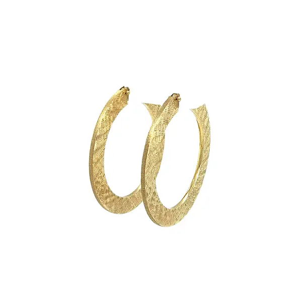 Gold Round Earrings