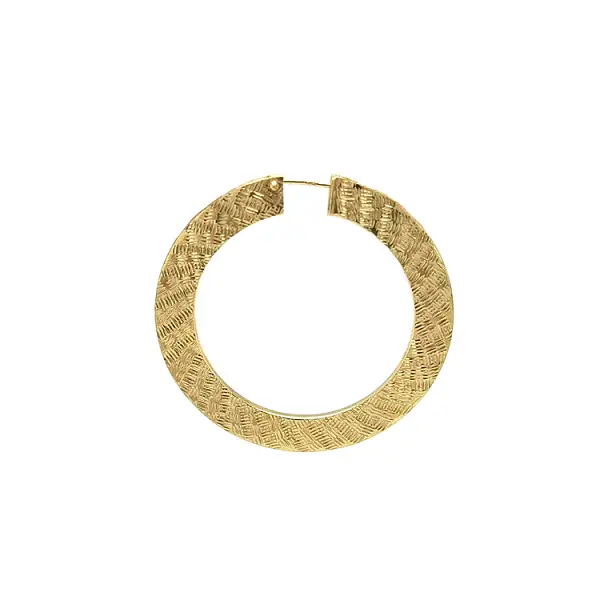Gold Round Earrings