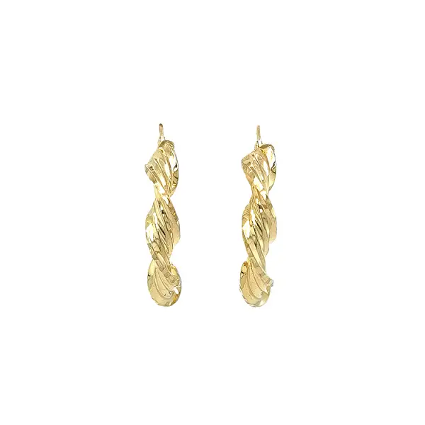 Gold Round Earrings