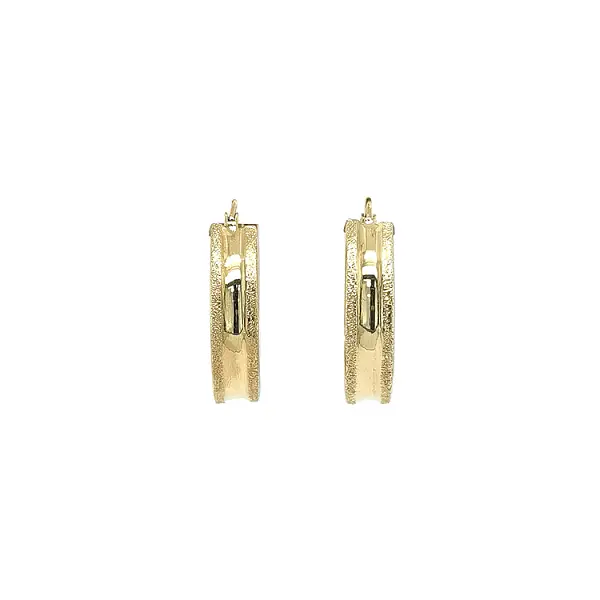 Gold Round Earrings
