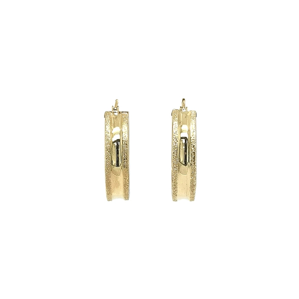 Gold Round Earrings
