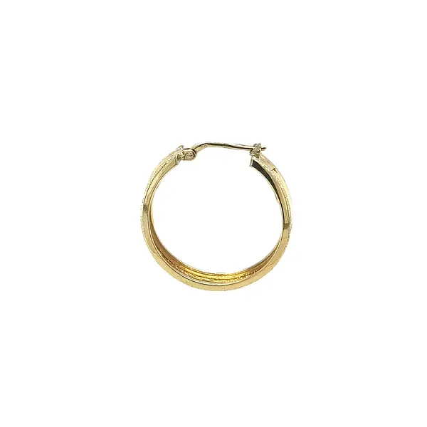 Gold Round Earrings