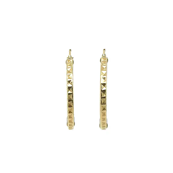 Gold Round Earrings
