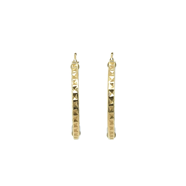 Gold Round Earrings