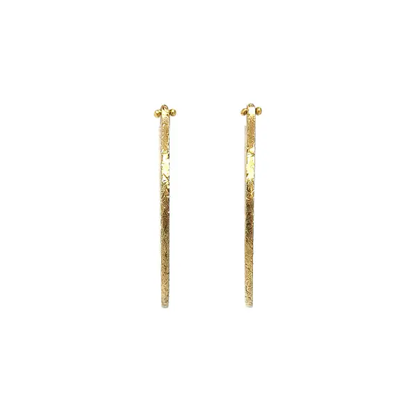 Gold Round Earrings