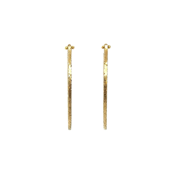 Gold Round Earrings
