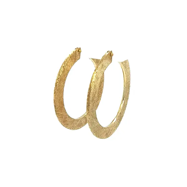 Gold Round Earrings