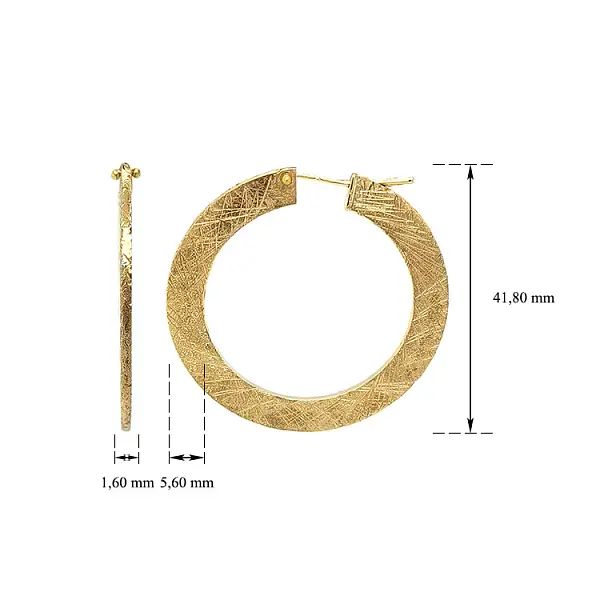 Gold Round Earrings