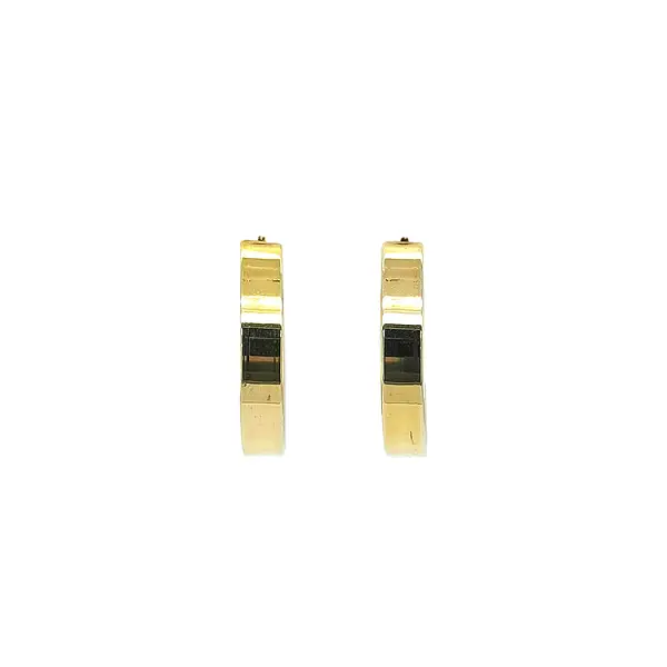 Gold Round Earrings
