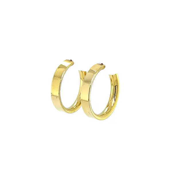 Gold Round Earrings