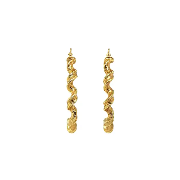 Gold Round Earrings