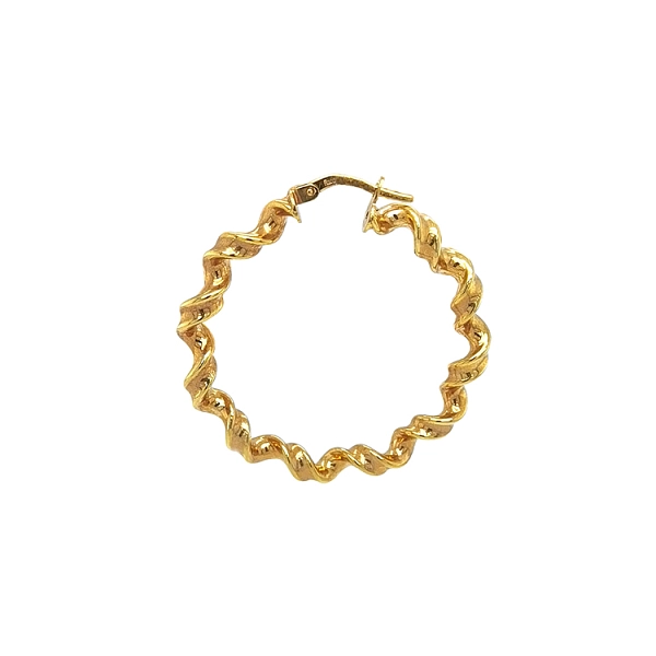 Gold Round Earrings