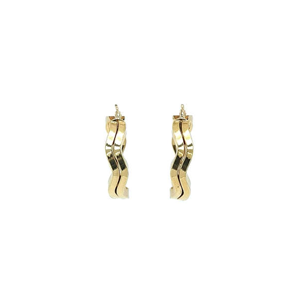 Gold Round Earrings