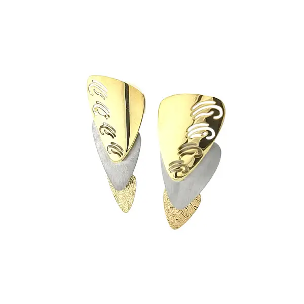 Cobminated Gold Earrings