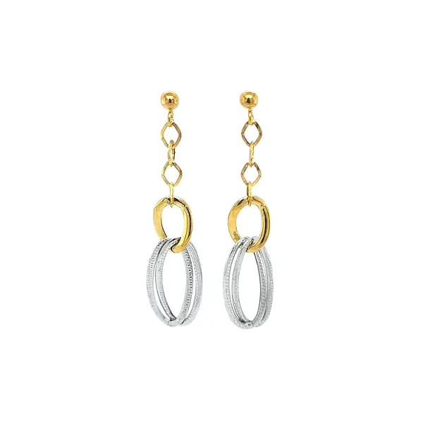 Earrings made of Combination Gold