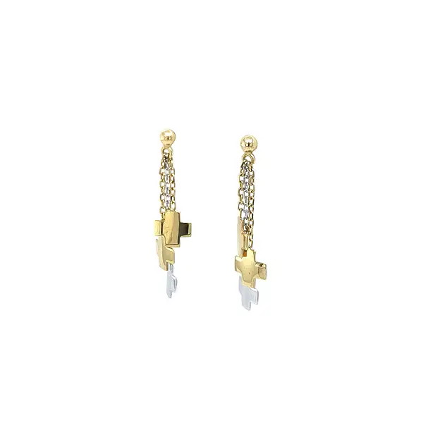 Earrings made of Combination Gold