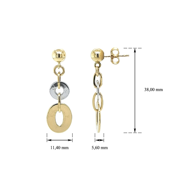 Earrings made of Combination Gold