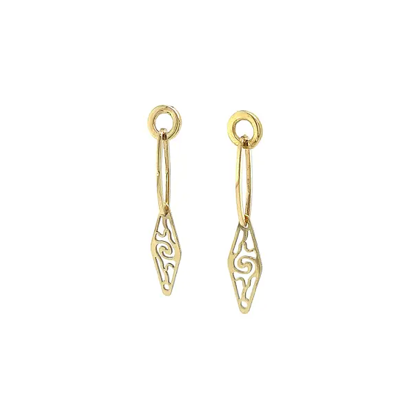 Gold dangle earrings