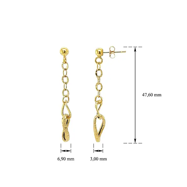 Gold dangle earrings