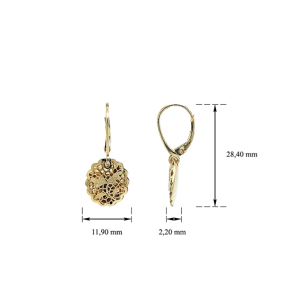 Gold dangle earrings