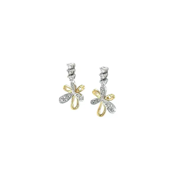 Earrings with Zircones in Gold