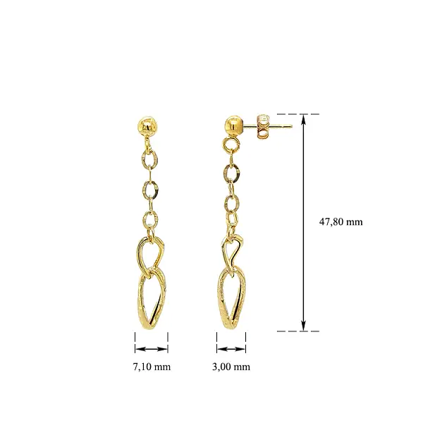 Gold dangle earrings