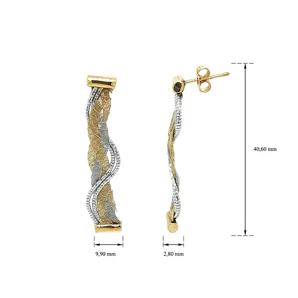 Earrings made of Combination Gold