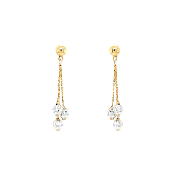 Gold Combination dangle earrings