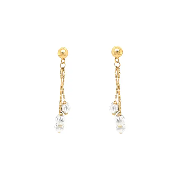Gold Combination dangle earrings