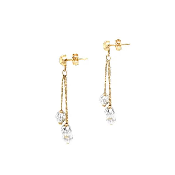 Gold Combination dangle earrings