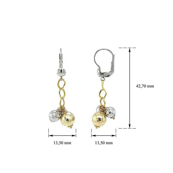 Earrings made of Combination Gold