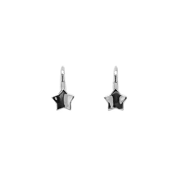 Earrings Starfish from White Gold