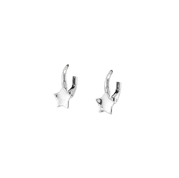 Earrings Starfish from White Gold
