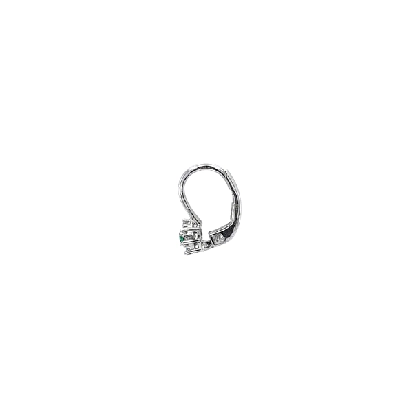 White Gold Emerald Earrings