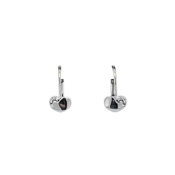 Earrings Sdrce with White Gold Zircons