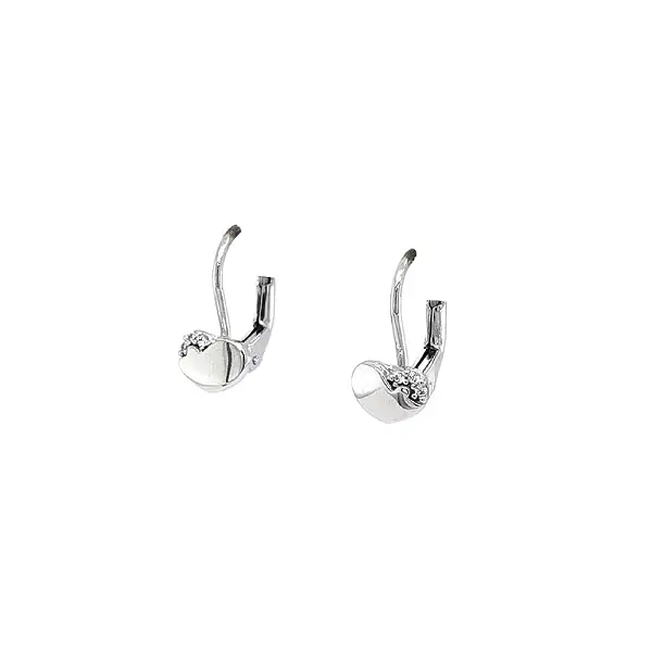 Earrings Sdrce with White Gold Zircons