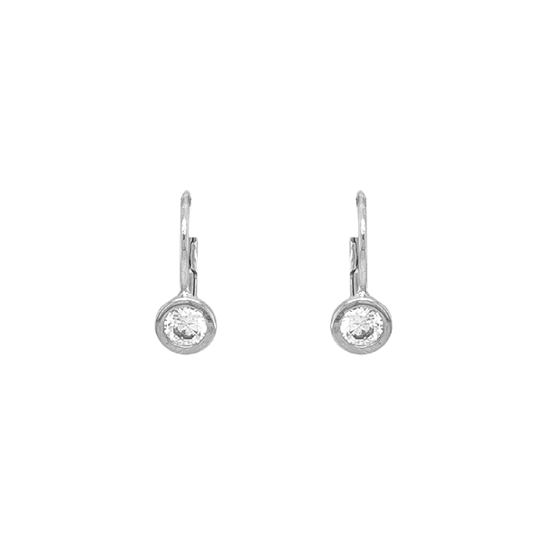 Gold Earrings with Zircons